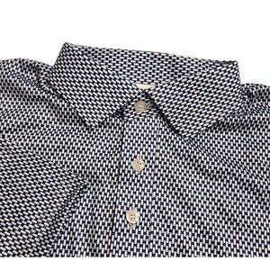 NWOT Collars & Co Mens M Dress Collar Polo Shirt Vantage Blue Performance